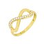 Anillo de oro 18k con circonitas INFINITO